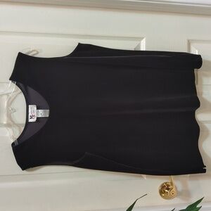 Maggie Sweet Women's Black Velvet Tank Top w/Side Slit Size XL